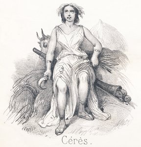 C Ceres: Tochter von Saturn und Cybele, sie wurde zur Göttin des Landes oder der Landwirtschaft ernannt von French School
