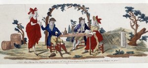 Café in Paris: bei Chereau, Rue Jacques - Stich von French School