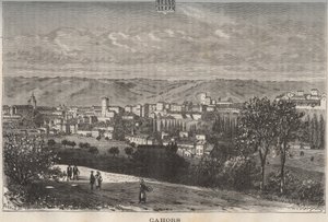 Cahors - Lot - Midi-Pyrenees (Stich in „La France illustree: geographie, histoire, administration statistique“ von V.A. Malt-Brown. 1884) von French School