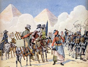 Ägyptenfeldzug (1798-1801): Die französische Armee in Ägypten unter Napoleon Bonaparte: die Künstler, die der Armee folgen von French School