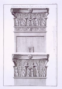 Kapitäle vom Tempel in der Nähe der römischen Bäder, Nîmes