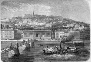 Kentern des Dampfschiffs "Fly Nr. 4" auf der Saône in Lyon (Rhone, 69), 10. Juli
