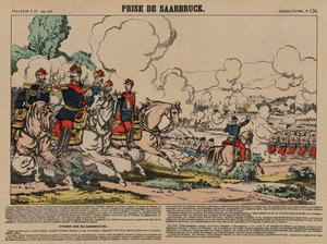 Eroberung von Saarbrücken durch die Franzosen, Deutsch-Französischer Krieg, 2. August 1870 von French School