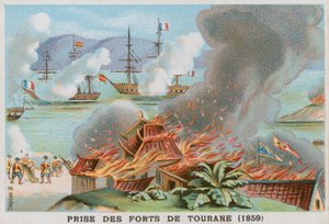 Eroberung der Forts von Tourane, 1859 von French School