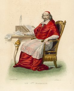 Kardinal Mazarin (kolorierte Gravur) von French School