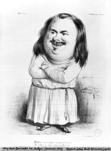 Karikatur von Honoré de Balzac (1799-1850) Illustration aus 