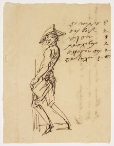 Karikatur eines jungen Soldaten, 1809 von French School