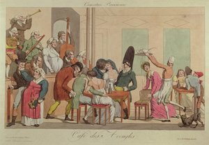 Karikatur des Cafe des Aveugles, ca. 1800 von French School