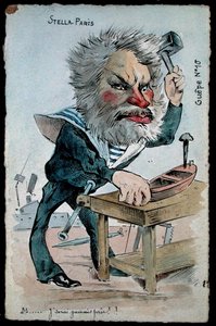 Karikatur des Marineministers Camille Pelletan (1846-1915) aus der Serie 