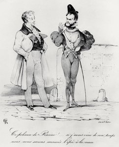 Karikatur der romantischen Dramen zur Zeit von Hernani von Victor Hugo (1829)