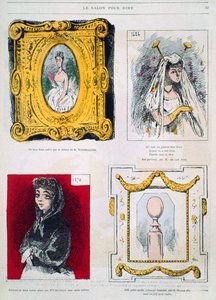 Karikaturen von Malern, Franz Xavier Winterhalter, Glaize Fils, Illustration aus Le Salon pour Rire