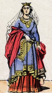 Karolingische Dynastie: Porträt von Emma von Frankreich, Ehefrau von Raoul von Frankreich