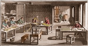 Cartier - Herstellung von Spielkarten - „Die Große Enzyklopädie, oder Dictionnaire Raisonne des Sciences, des Arts et des Metiers“ von Denis Diderot und Jean d
