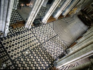 Kathedrale von Amiens: Labyrinth auf dem Boden (Somme 80)