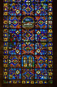 Kathedrale von Chartres, Detail des Friedens-Buntglases von French School