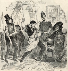 Champs-Elysees - Dynamometer - Gravur in „Tableau-de-Paris“ von Edmond Texier 1852. von French School