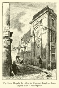 Kapelle des Kollegs von Mignon, an der Ecke der Rue Mignon und der Rue Serpente von French School