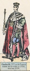 Karl X., 70. König von Frankreich, bestieg den Thron 1824, gestorben 1836 von French School