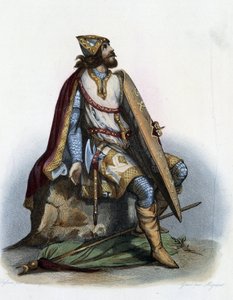 Charles Martel (688-741) Herzog von Austrasien - in „Le Plutarque français“, von Mennechet, Paris von French School