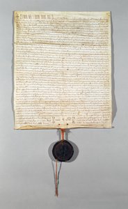 Charta der Gemeinde Peronne, gewährt von Philippe Auguste (1165-1223), 1209 von French School