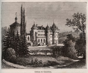 Chateau de Chastellux - Chastellux sur Cure, Burgund - Gravur in 