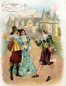 Schlösser der Loire: Rosenraum des Schlosses von Azay le Rideau, Indre et Loire, Centre, Frankreich, erbaut im 16. Jahrhundert im Jahr 1529 zur Zeit von Ludwig XIII. von French School