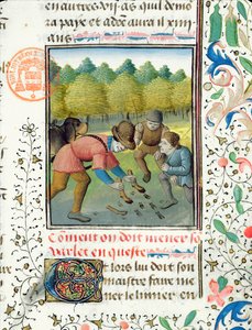 Die Spuren eines Hirsches überprüfen, aus dem Livre de la Chasse von Gaston Phebus de Foix (1331-91) von French School