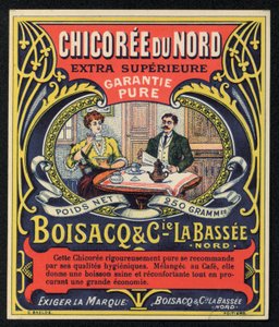 Chicoree du Nord, Boisacq und Cie la Bassee, Werbung von French School