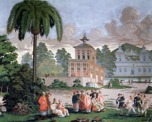 Chinoiserie - Tapete im Hotel de Plouer in Saint Malo (Saint-Malo)