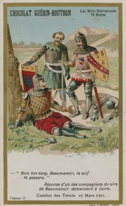 Chocolat Guerin-Boutron Handelskarte, Serie Historische Worte