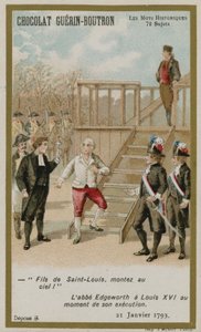 Chocolat Guerin-Boutron Handelskarte, Serie Historische Worte von French School
