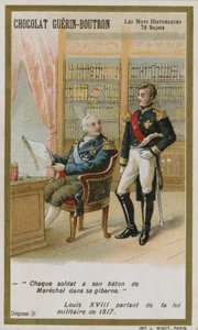 Chocolat Guerin-Boutron Sammelkarte, Historische Wörter Serie von French School