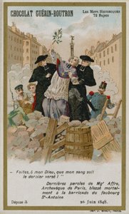 Chocolat Guerin-Boutron Sammelkarte, Historische Wörter Serie von French School