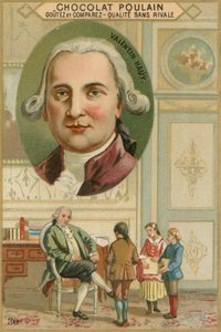 Chocolat Poulain Handelskarte, Valentin Haüy von French School