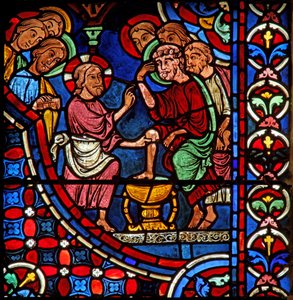 Christus wäscht den Jüngern die Füße von French School
