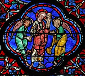 Christus empfängt die Seele der Jungfrau von French School