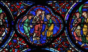 Christus empfängt die Seele der Jungfrau von French School