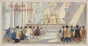 Christen beten in der Episkopalkapelle von Peking von French School