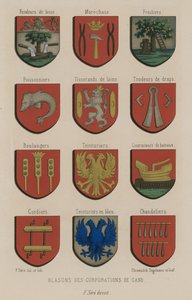 Wappen der Zünfte von Gent von French School
