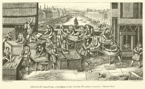 Sammlung von Baron Pichon, Eine Kartenfabrik unter Ludwig XIV (Stich) von French School
