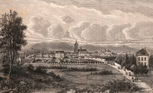 Colmar - Haut-Rhin, Elsass - Gravur in „La France illustrée: Geographie, Geschichte, Verwaltung, Statistik“ von V.A. Malt-Brown. 1884