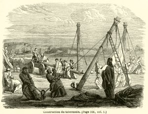 Bau des Tabernakels (Gravur) von French School