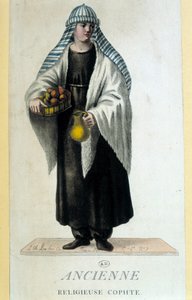 Koptische Nonne in Ägypten im 18. Jahrhundert von French School