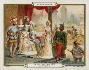 Kostüm im Jahr 1400 - das Turnier von French School