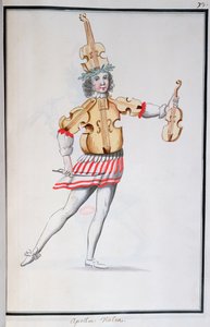 Kostüm von Apollo-Violine für das Ballet de la Nuit von Jean-Baptiste Lully, getanzt von Ludwig XIV., 23. Februar 1653