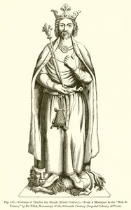Kostüm von Karl dem Einfältigen von French School