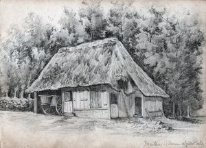Hütte in Frankreich (Zeichnung)