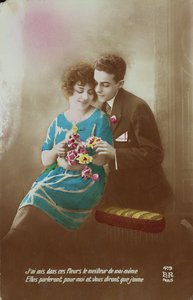 Paar mit Blumen, 1910-20