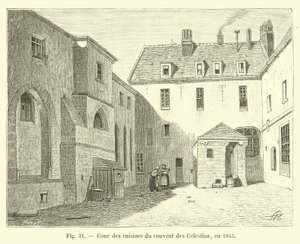 Küchenhof des Klosters der Celestins, 1845 von French School