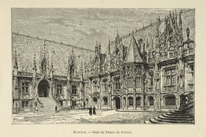 Hof des Justizpalastes, Rouen, S.13, Illustration aus 